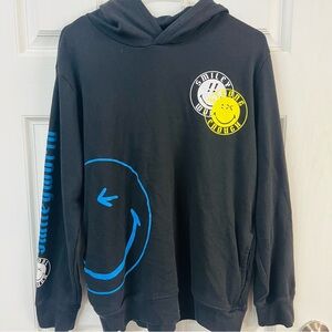 SmileyWorld Black Hoodie Unisex Medium